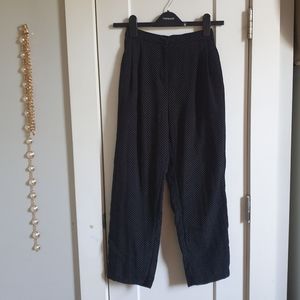 Monki black white polka dot trousers size xs